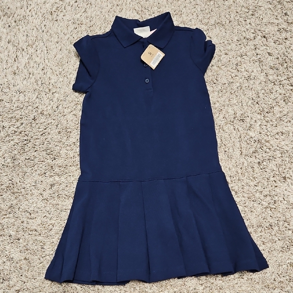 NWT Crazy 8 Navy Blue Pleated Dress